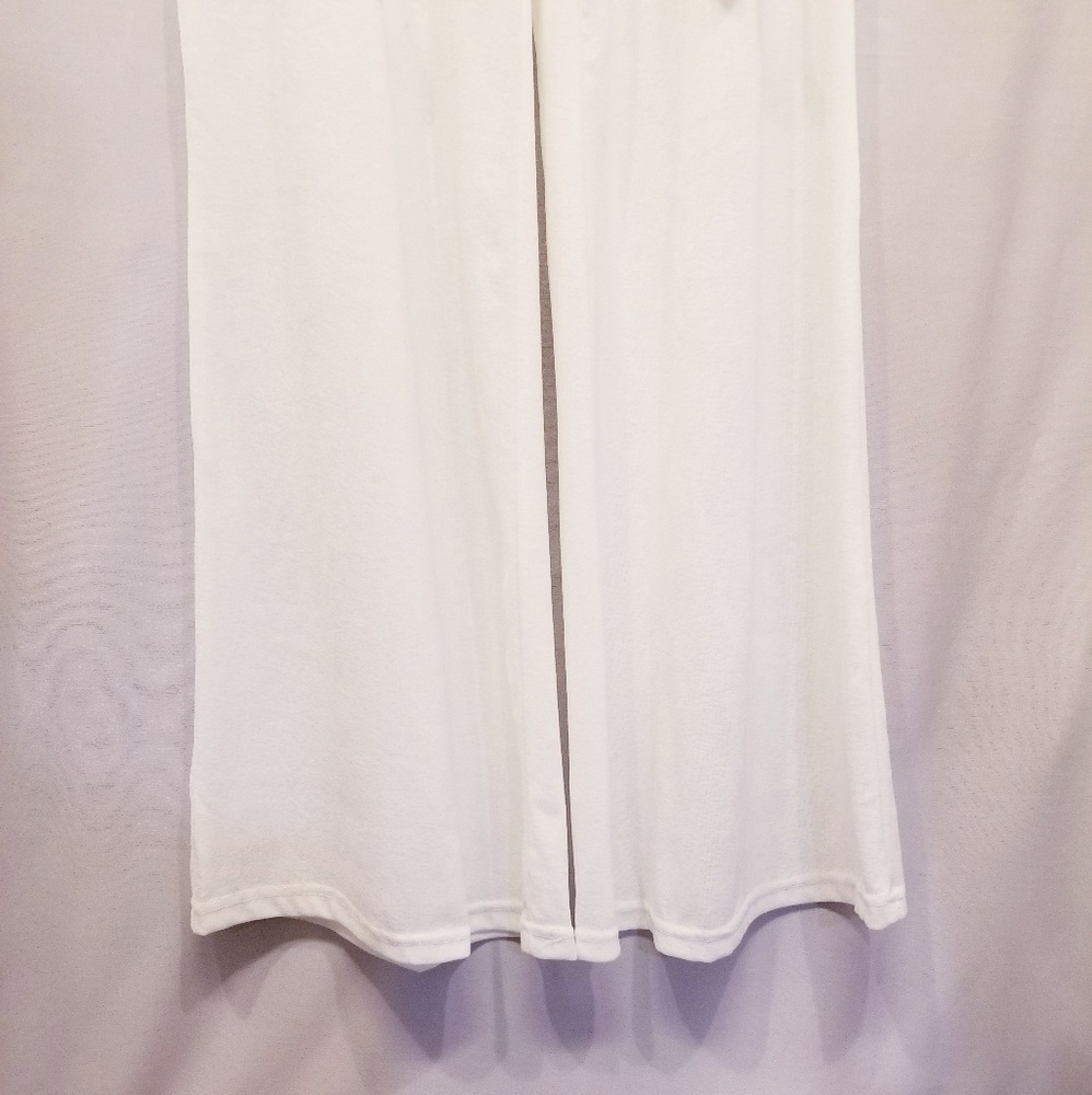 Wide Leg Pants Cozy Chic Lace Up Peplum - Picture 7 of 7